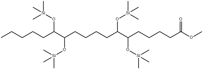 6,7,12,13-Tetrakis[(trimethylsilyl)oxy]octadecanoic acid methyl ester Struktur