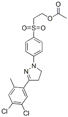 2-[[4-[3-(4,5-dichloro-2-methylphenyl)-4,5-dihydro-1H-pyrazol-1-yl]phenyl]sulphonyl]ethyl acetate Struktur