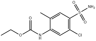 ETHYL 5-CHLORO-2-METHYL-4-SULFAMOYLPHENYLCARBAMATE Struktur