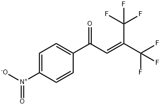 1-(4-Nitrophenyl)-4,4,4-trifluoro-3-trifluoromethyl-2-buten-1-one Struktur