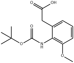 [2-[(TERT-BUTOXYCARBONYL)AMINO]-3-METHOXYPHENYL]ACETIC ACID Struktur