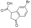 6-BROMO-2,3-DIHYDRO-3-OXO-1H-INDENE-1-CARBOXYLIC ACID Struktur