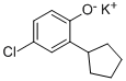 4-Chloro-2-cyclopentyl phenol, potassium salt Struktur