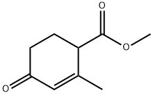 2-CYCLOHEXENE-1-CARBOXYLIC ACID, 2-METHYL-4-OXO-, METHYL ESTER Struktur