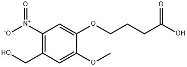 4-[4-(ヒドロキシメチル)-2-メトキシ-5-ニトロフェノキシ]ブタン酸 化學構(gòu)造式