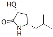 2-Pyrrolidinone, 3-hydroxy-5-(2-methylpropyl)-, (3R,5S)- (9CI) Struktur