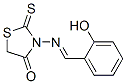 3-[[(2-Hydroxyphenyl)methylene]amino]-2-thioxo-thiazolidin-4-one Struktur