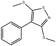 3,5-Bis(methylthio)-4-phenylisothiazole Struktur