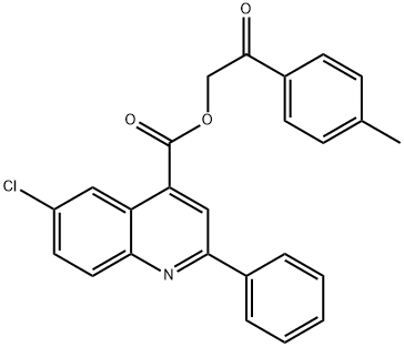 2-(4-methylphenyl)-2-oxoethyl 6-chloro-2-phenyl-4-quinolinecarboxylate Struktur