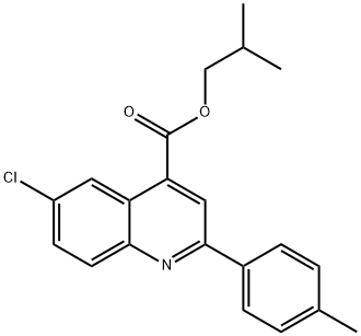 isobutyl 6-chloro-2-(4-methylphenyl)-4-quinolinecarboxylate Struktur