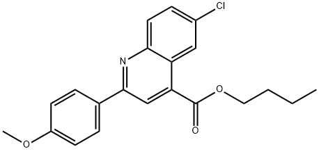 butyl 6-chloro-2-(4-methoxyphenyl)-4-quinolinecarboxylate Struktur