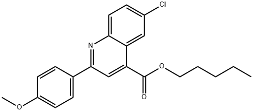 pentyl 6-chloro-2-(4-methoxyphenyl)-4-quinolinecarboxylate Struktur