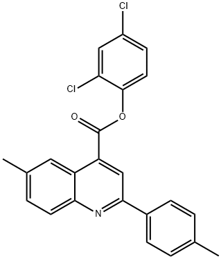 2,4-dichlorophenyl 6-methyl-2-(4-methylphenyl)-4-quinolinecarboxylate Struktur