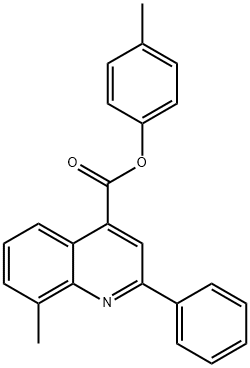 4-methylphenyl 8-methyl-2-phenyl-4-quinolinecarboxylate Struktur