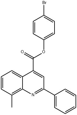 4-bromophenyl 8-methyl-2-phenyl-4-quinolinecarboxylate Struktur