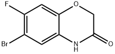 6-BroMo-7-fluoro-2,4-dihydro-1,4-benzoxazin-3-one Struktur