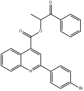 1-methyl-2-oxo-2-phenylethyl 2-(4-bromophenyl)-4-quinolinecarboxylate Struktur