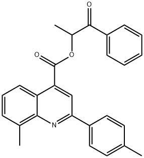 1-methyl-2-oxo-2-phenylethyl 8-methyl-2-(4-methylphenyl)-4-quinolinecarboxylate Struktur