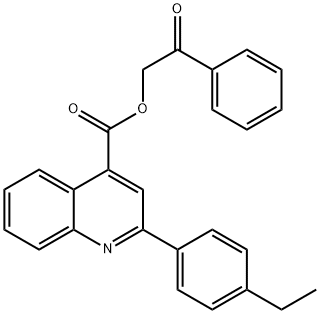 2-oxo-2-phenylethyl 2-(4-ethylphenyl)-4-quinolinecarboxylate Struktur