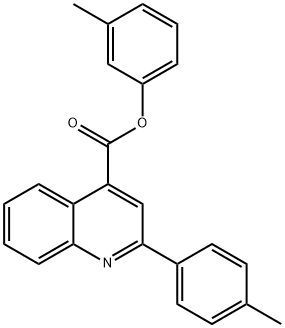 3-methylphenyl 2-(4-methylphenyl)-4-quinolinecarboxylate Struktur