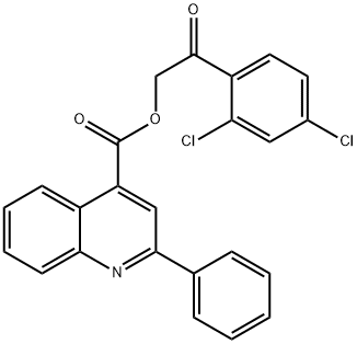 2-(2,4-dichlorophenyl)-2-oxoethyl 2-phenyl-4-quinolinecarboxylate Struktur