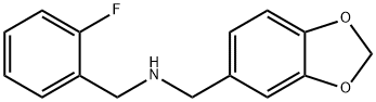 BENZO[1,3]DIOXOL-5-YLMETHYL-(2-FLUORO-BENZYL)-AMINE Struktur