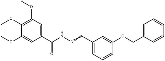 N'-[3-(benzyloxy)benzylidene]-3,4,5-trimethoxybenzohydrazide Struktur