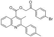 2-(4-bromophenyl)-2-oxoethyl 3-methyl-2-(4-methylphenyl)-4-quinolinecarboxylate Struktur