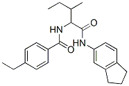 Benzamide, N-[1-[[(2,3-dihydro-1H-inden-5-yl)amino]carbonyl]-2-methylbutyl]-4-ethyl- (9CI) Struktur