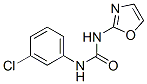 1-(m-Chlorophenyl)-3-(2-oxazolyl)urea Struktur