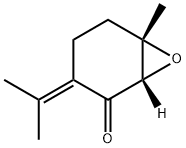 [1S,6S,(+)]-6-Methyl-3-(1-methylethylidene)-7-oxabicyclo[4.1.0]heptane-2-one Struktur