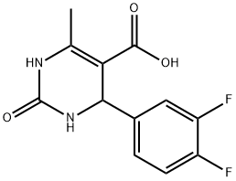 4-(3,4-Difluorophenyl)-1,2,3,4-tetrahydro-6-methyl-2-oxo-5-pyrimidinecarboxylic Struktur