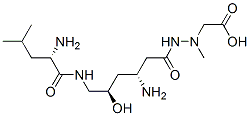 1-Methyl-2-[(3R,5R)-3-amino-5-hydroxy-6-(L-leucylamino)hexanoyl]hydrazinoacetic acid Struktur