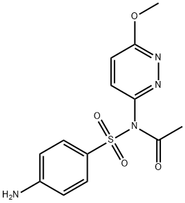 N-[(4-aminophenyl)sulphonyl]-N-(6-methoxypyridazin-3-yl)acetamide Struktur