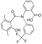 Benzoic  acid,  2-[(2-hydroxy-3,6-dimethylbenzoyl)[3-(trifluoromethyl)phenyl]amino]- Struktur