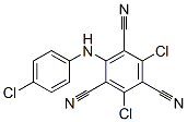 2,4-Dichloro-6-[(4-chlorophenyl)amino]-1,3,5-benzenetricarbonitrile Struktur