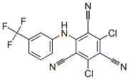 2,4-Dichloro-6-[[3-(trifluoromethyl)phenyl]amino]-1,3,5-benzenetricarbonitrile Struktur