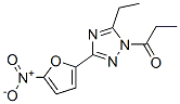 1-[5-Ethyl-3-(5-nitro-2-furanyl)-1H-1,2,4-triazol-1-yl]-1-propanone Struktur