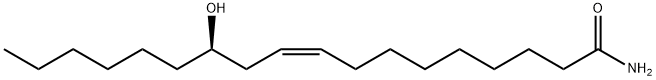 [R-(Z)]-12-hydroxy-9-octadecenamide Struktur