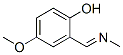 Phenol, 4-methoxy-2-[(methylimino)methyl]- (9CI) Struktur