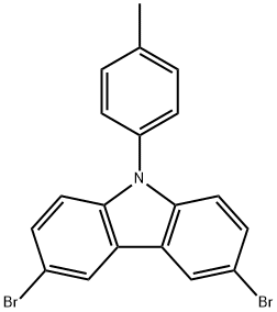 3,6-DIBROMO-9-(P-TOLYL)-9H-CARBAZOLE Struktur