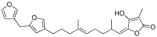 5-[9-[5-[(Furan-3-yl)methyl]furan-3-yl]-2,6-dimethyl-5-nonen-1-ylidene]-4-hydroxy-3-methylfuran-2(5H)-one Struktur