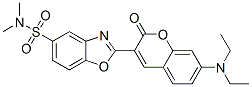 5-Benzoxazolesulfonamide, 2-7-(diethylamino)-2-oxo-2H-1-benzopyran-3-yl-N,N-dimethyl- Struktur