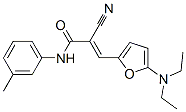 2-Propenamide,  2-cyano-3-[5-(diethylamino)-2-furanyl]-N-(3-methylphenyl)- Struktur