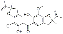 Methyl(2-isopropenyl-6-hydroxy-7-methoxycoumaran-5-yl) ketone Struktur