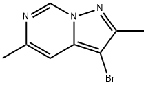 3-BROMO-2,5-DIMETHYL-PYRAZOLO[1,5-C]PYRIMIDINE Struktur