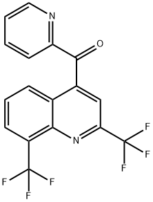 bis[2,8-di(trifluoromethyl)quinolin-4-yl-2-pyridyl] ketone Struktur