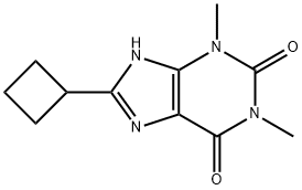 8-Cyclobutyl-3,7-dihydro-1,3-dimethyl-1H-purine-2,6-dione Struktur