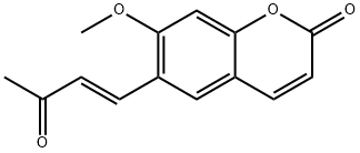 7-Methoxy-6-[(E)-3-oxo-1-butenyl]-2H-1-benzopyran-2-one Struktur