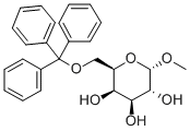 METHYL-6-O-TRIPHENYLMETHYL-ALPHA-D-GALACTOPYRANOSIDE Struktur